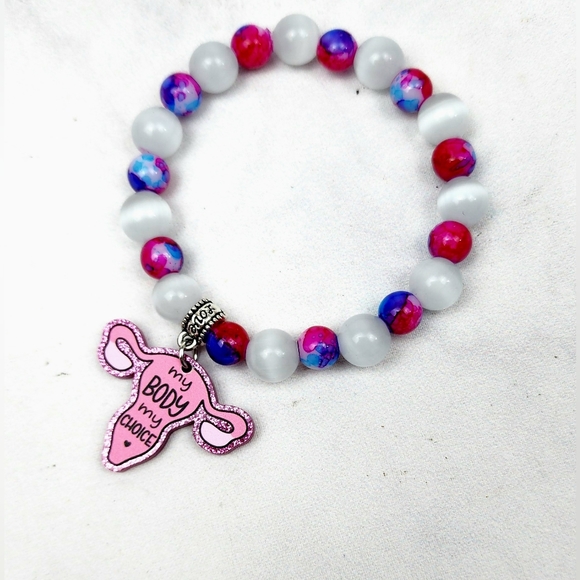 Pro-choice catseye stretch bracelet - Picture 8 of 13